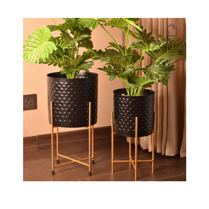 Jardinière moderne industrielle chic en aluminium enduit de poudre Design ovale décoratif pour intérieur/extérieur Salon Bureau Jardin - Product Image 6