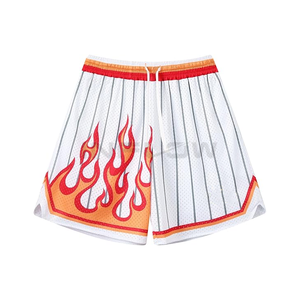Vêtements de rue actifs amidonnés salle de sport séchage rapide 100% polyester 5 pouces personnalisé hommes Sublimation logo short en maille respirant - Product Image 6
