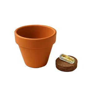 Vaso in terracotta promozionale con semi per regali ecologici - Product Image 3