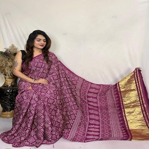 Soie Gaji la plus tendance avec Bandhej Print Saree Femme Fabricant et fournisseur de mode de Surat au taux le plus bas - Product Image 1