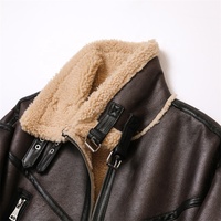 Veste en faux cuir épais véritable pour femmes Manteau de motard d'agneau chaud avec ceinture décontractée Outwear Ladies' Nylon Lining Woven Method