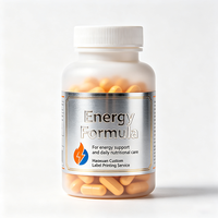 Étiquettes de bouteilles de formule énergétique Haoxuan, finition métallique, autocollants imprimés imperméables pour l'emballage des compléments nutritionnels