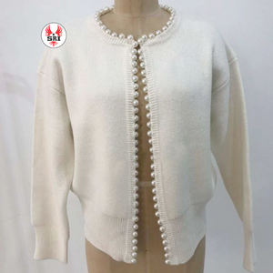 Delta Sigma Sorority Embroidery Women Acrylic <b>Cardigan</b> | Sorority Embroidered Ladies Greek Apparel Acrylic Sweater <b>Cardigan</b> - Product Image 4