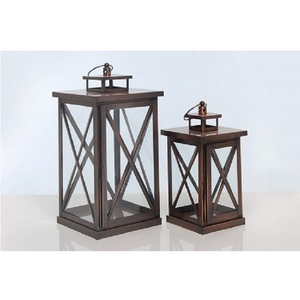 ชุดโคมไฟเหล็กและแก้วและขวดโหลเทียน2แบบทำมือชุดสีแบบชนบทสำหรับงานเลี้ยงและของตกแต่ง - Product Image 6