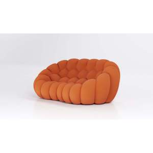 Sofá Chesterfield Curvo Cadmio Bubble 2 de 2.5 Plazas, de Una y Tres Plazas, con Tapicería de Tela y Relleno de Esponja para Apartamento - Product Image 3