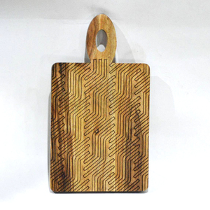 Stylish Wooden Cutting Board For Serving Breakfast Sandwiches Cheese And Fruits With Aesthetic Natural Grain - Product Image 5