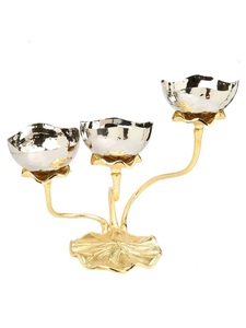 ชามสแตนเลสสตีล3ข้อสุดหรูพร้อมฐานอลูมิเนียมสำเร็จรูปสีทองใช้สำหรับวางบนโต๊ะอาหาร - Product Image 2