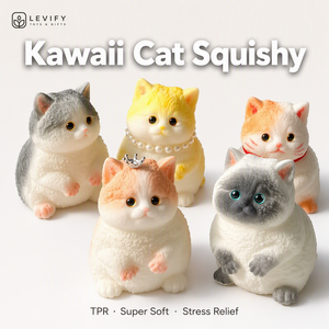 Giocattolo Squishy Gatto Neinei Kawaii, Super Morbido, a Lenta Risalita, in TPR, Antistress, Realistico, a Forma di Gattino, Giocattolo Antistress, Vendita all'Ingrosso, OEM - Product Image 1