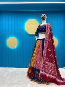 Navratri diseñador especial Festival Wear Fancy Rayon Digital Print Lehenga & Printed Choli con rayón impreso y Kodi Lace Dupatta - Product Image 4