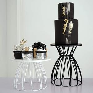 Top Selling White Metal Frame <b>Cake</b> <b>Stand</b> with Round wooden top Hotel and Restaurant Usage <b>Cake</b> Tools for Party Decor <b>Cake</b> <b>Stand</b> - Product Image 4