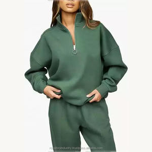 Sweat à capuche en molleton brodé OEM pour femmes avec décoration en dentelle pour vêtements de détente - Product Image 6
