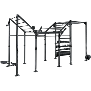 Système de musculation à domicile : Rig et support autoportants pour squats, presses et entraînements de force avec barre - Product Image 1