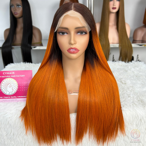 Pelucas de pelo crudo largo barato de fábrica, pelucas de cabello humano Natural de grado superior con cierre de encaje, hueso recto para mujeres negras - Product Image 5