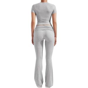 Chaqueta corta informal cómoda para mujer, pulóver, sudadera, conjunto de Sudadera con capucha para correr, chándal de talla grande con patrón sólido - Product Image 6