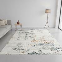 Tapis Erdenet en laine de Mongolie PA, écologique, résistant au feu, fabriqué à la machine, à poils moyens, motif abstrait moderne, collection Miracle