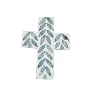 Incrustaciones de Madre de perla únicas hechas a mano, cruz cristiana, decoración de pared, concha de Capiz con incrustaciones de cruz, regalo religioso de Vietnam - Product Image 2