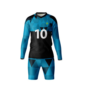 Kit de portero de fútbol sublimación personalizada | Conjunto de Jersey y pantalones cortos acolchados de manga larga para clubes OEM/ODM - Product Image 1