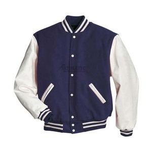 OEM moda ropa de hombre chaquetas universitarias a rayas personalizado Stand Collar suelto Patchwork Letterman College chaqueta de béisbol para los hombres - Product Image 4