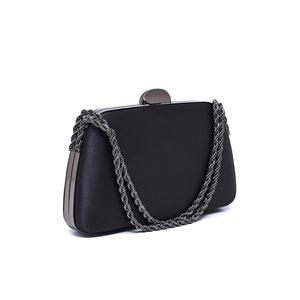 Abito da sera in platino satinato da donna PORTFOLIO pochette in pietra borsa da sera per matrimonio