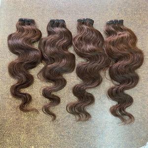 Extensiones de cabello Remy ondulado indio crudo natural máquina doble trama sin procesar templo virgen proveedor de cabello humano al por mayor - Product Image 2