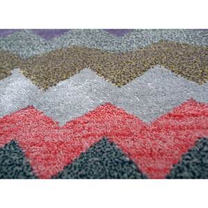 พรมลายเรขาคณิตสีเทาดำ Freedom Manchaha ทำด้วยมือจากขนสัตว์ ไหมไผ่ และไหม สำหรับตกแต่งห้องนั่งเล่น-Les-8101 - Product Image 3