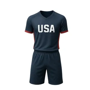 Ensemble de maillot et short de sport en bleu marine - Product Image 4