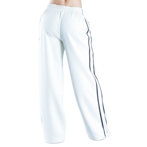 Pantalones Jogger de Mujer de Algodón de Alta Calidad OEM Personalizados, Blancos, Anchos, con Rayas Laterales, Pantalones de Mujer 2026 - Product Image 4