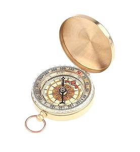 Brújula Náutica de Latón Elegante, Instrumento de Navegación Marítima Duradero, Herramienta de Bolsillo Precisa para Aventureros - Product Image 5