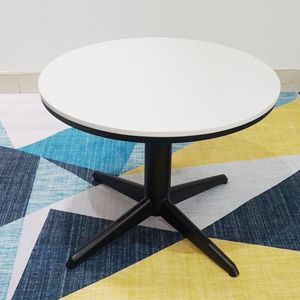 SFBT013-Modern Marble Sofa <b>Table</b> with 4 Divided Legs Black Base and <b>White</b> Marble Top - Product Image 3