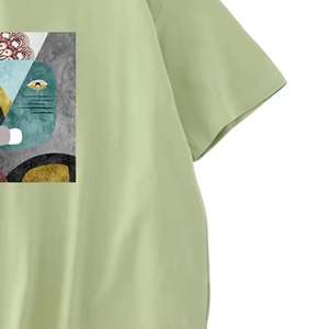 Camiseta de color sólido a la moda para mujer con decoración de botones Ajuste regular para salidas de verano Nuevo aspecto estampado - Product Image 2