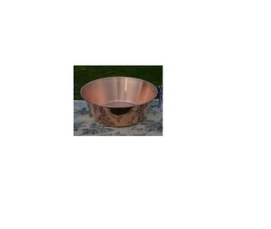 Good Quality pure <b>copper</b> jam <b>pan</b> with steel metal handle for home hotel ware wedding decorative new style From India - Product Image 2