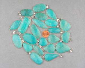 Handmade Amazonite <b>Crystal</b> <b>Pendants</b> Multi-Shape Minimal Necklace Jewelry Solid Brass Silver Plating Fashion <b>Pendants</b> Charms - Product Image 6