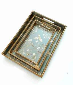 Bandejas Rectangulares de Madera para Servir Frutas, Verduras, Postres y Aperitivos, Platos de Madera para Fiestas y Bodas - Product Image 3