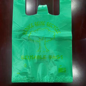 Sacs en plastique Sac personnalisé-Sacs de T-shirt à impression shopping-Porte-gilet HDPE de supermarché à vendre - Product Image 1