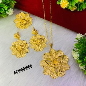 Moda chapado en oro colgante conjunto en línea Diseño joyería de moda un gramo en línea Diseño todo nuevo diseño - Product Image 4