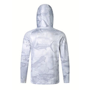Alta calidad Upf 50 + Ropa deportiva Sudaderas con capucha de pesca al aire libre de manga larga con protección solar de malla Camisa transpirable para adultos - Product Image 2