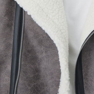 Veste en cuir pour hommes à prix réduit, tenue tendance de rue et de motard pour hommes - Product Image 6