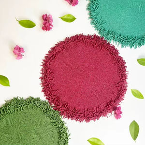 Napperon de luxe lavable en verre perlé brodé, écologique, personnalisable, fabriqué en Inde, pour décoration de table de mariage - Product Image 1