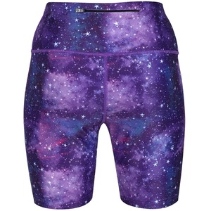 Blue Solid Breathable Eco-Friendly <b>Waterproof</b> Washed High Elastic Waist Hip Hop Fitness <b>Shorts</b> for Women - Product Image 6