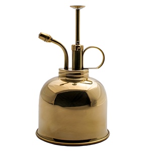 Mister de agua de vidrio alto moderno con tapa dorada utilizada para el riego de plantas de aire de jardinería en el hogar y la Oficina - Product Image 3