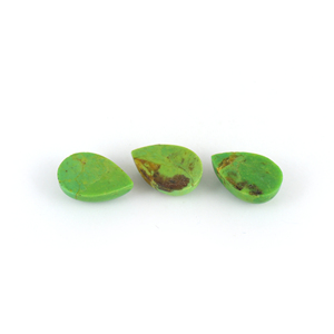 Cabochon coupe poire en forme de pierres précieuses en vrac naturelles calibrées certifié vert Turquoise 8X12MM pierre de naissance fabrication de bijoux pierre - Product Image 2