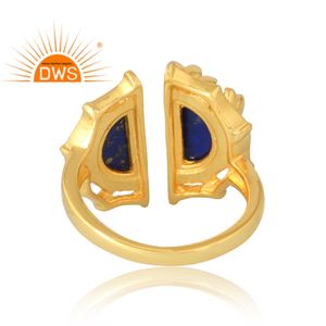 แหวน925อัญมณีไพฑูรย์ธรรมชาติ18K ชุบทอง18K ดีไซน์ใหม่มีสไตล์เครื่องประดับชั้นดีสำหรับผู้หญิงของขวัญสำหรับผู้หญิง - Product Image 2