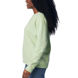 2025 Sudadera de cuello redondo de algodón orgánico de gran tamaño para mujer logotipo personalizable transpirable y sudaderas de diseño superior largo - Product Image 3