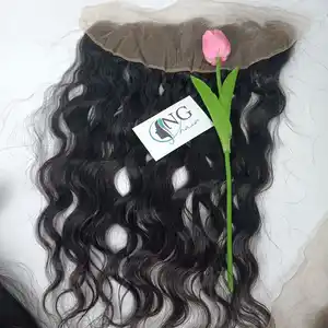 Onda Natural Frontal de alta calidad 13*6 Cabello crudo vietnamita Texturas completas Colores completos Tamaños completos