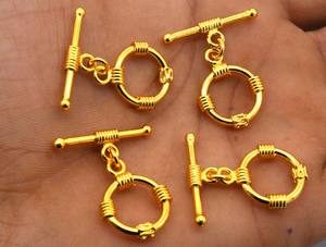 Fermoir Bali 18X28MM Fermoir à bascule Cuivre oxydé plaqué argent sterling plaqué or 18 carats B562 - Product Image 2