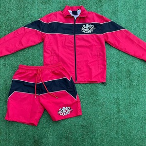 Cortavientos personalizado 100% Camisa estampada de algodón pantalones cortos de manga larga para hombres chándales casuales conjunto de tendencia transpirable - Product Image 4