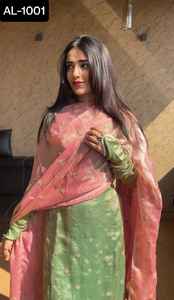 La última ropa de festival de boda lista para usar para mujeres Estilo indio pakistaní Salwar Kameez con Jimmi Cho Dupatta - Product Image 6