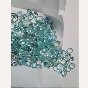 265 piezas de Aguamarina natural 8mm a 20mm baguette ovalada pera faceta 518 Cts lote Iroc ventas corte de piedras preciosas de alta calidad US $394 todo - Product Image 4
