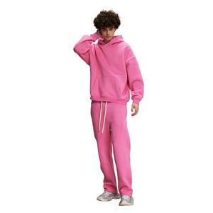 Conjunto de Sudadera con Capucha y Pantalones Deportivos Color Block para Hombre, Ropa Deportiva Holgada de Primera Calidad, Estilo Urbano Moderno - Product Image 3