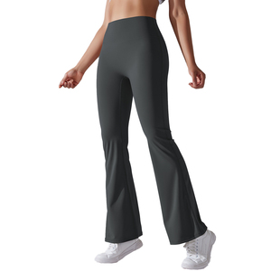 Bell Bottom Yoga Pants Fold Over Flare <b>Leggings</b> for Women Workout Long Pants for Women Flared Yoga <b>Leggings</b> - Product Image 5